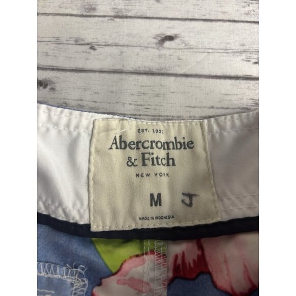 Abercrombie & Fitch Hibiscus Floral Print Mens Board Shorts Size Med Tropical - Picture 6 of 10